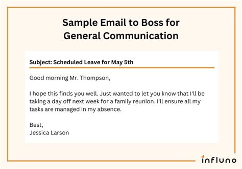how to write email to manager example