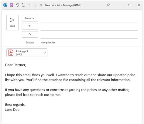 how to write email with attachment file for job application template