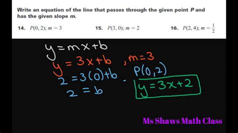 how to write equation of a line passing through points