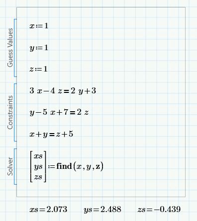 how to write equations in mathcad