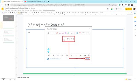 how to write equations on google slides