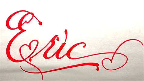 how to write eric in cursive