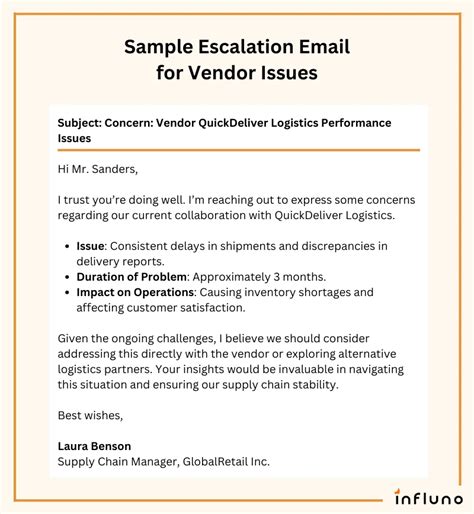 how to write escalation email example