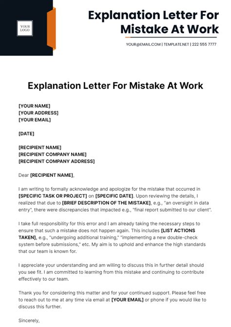how to write explanation letter for mistake at work tagalog