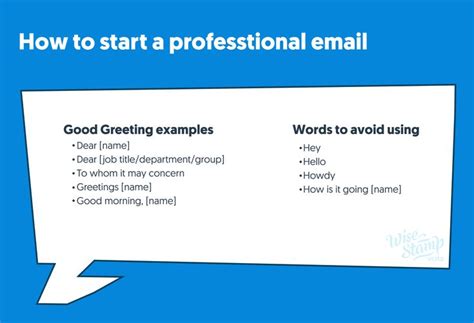 how to write formal greeting in email