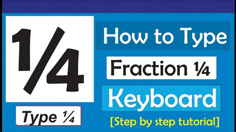 how to write fractions on keyboard windows 10