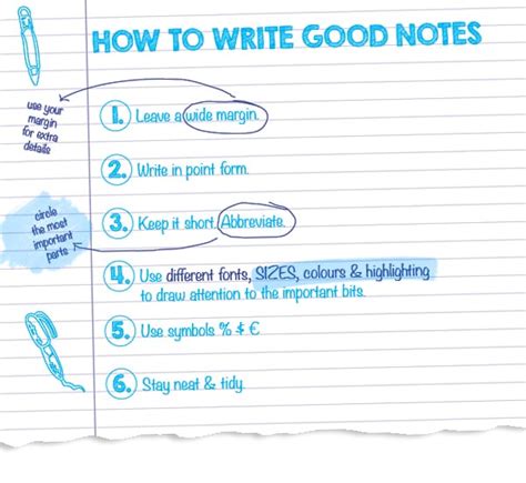 how to write good notes