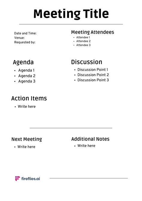 how to write group minutes sample