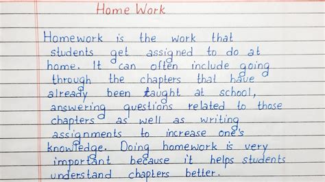 how to write homework