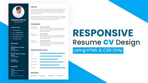 how to write html css and javascript in resume