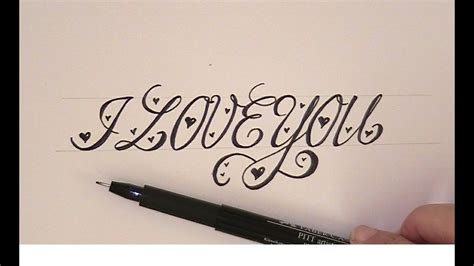how to write i love you in cursive for beginners