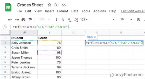 how to write if statement in google sheets