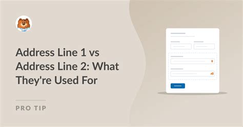 how to write in address line 1 and 2