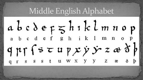 how to write in middle english