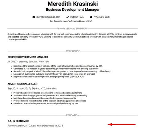 how to write in resume