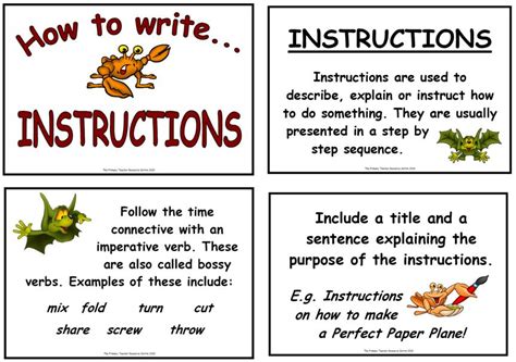 how to write instructional writing