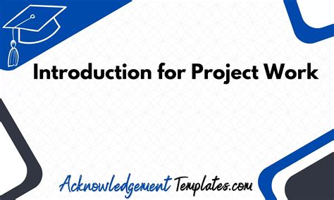 how to write introduction for project work