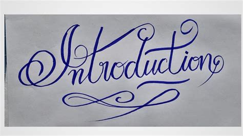 how to write introduction in cursive writing
