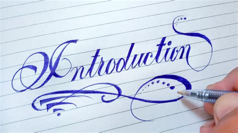 how to write introduction word in calligraphy