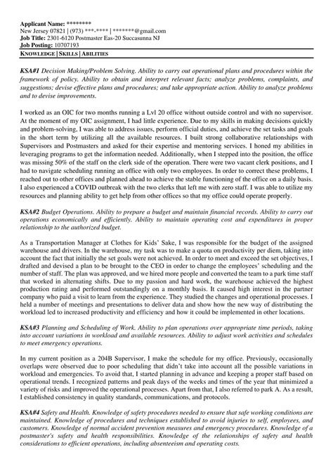 How To Write Ksa Examples