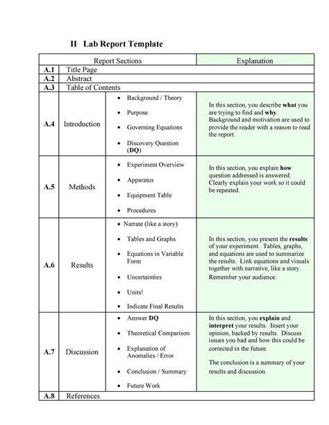 how to write lab report example