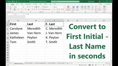 how to write last name first initial