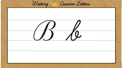how to write letter b in cursive
