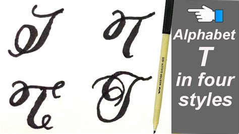how to write letter t in different styles