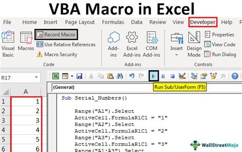 how to write macro in excel using vba