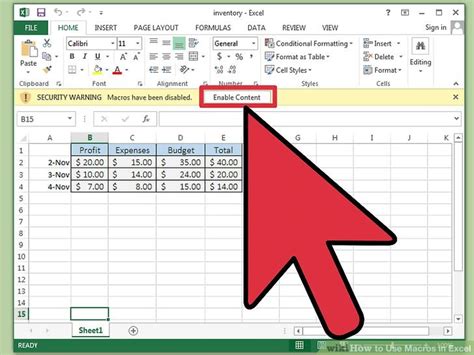 how to write macros in excel using c#