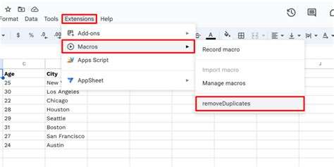how to write macros in google sheets