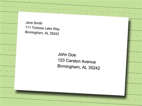 how to write mailing address in one line