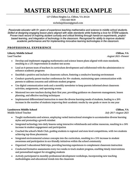 how to write master's degree on cv