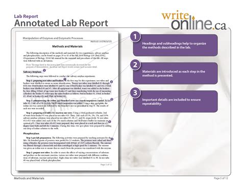 How To Write Materials In A Lab Report