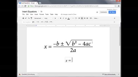 how to write maths equations in google docs