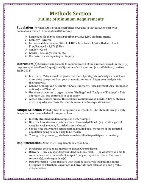 how to write methods section of research paper example