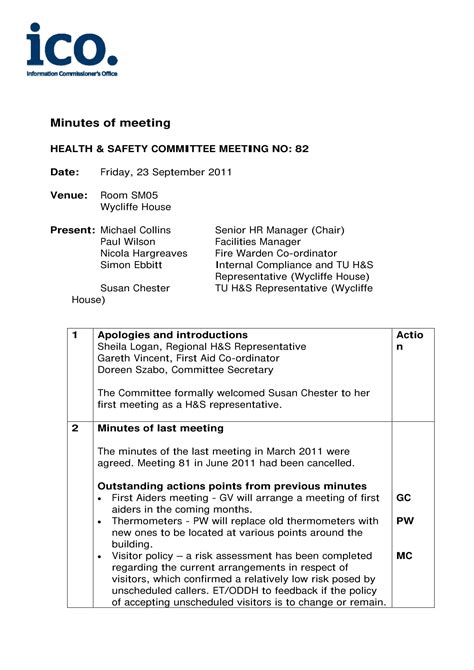 how to write minutes of a group sample pdf