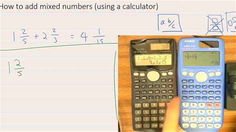 how to write mixed numbers in a calculator