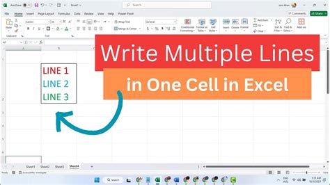 how to write more than one line in excel cell on mac
