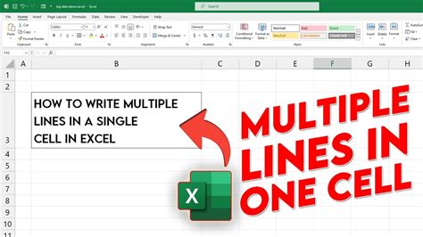 how to write multi lines in excel