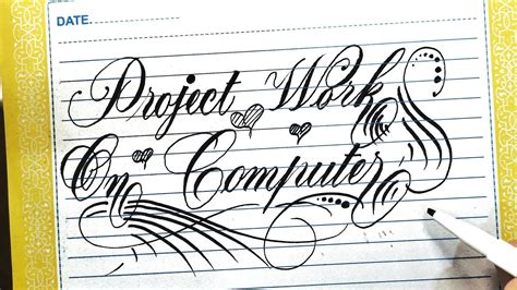 how to write multidisciplinary project in cursive