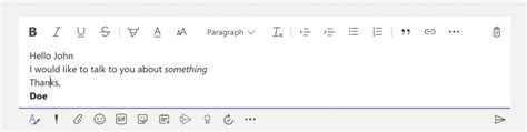 how to write multiple lines in teams chat