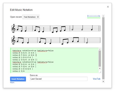 how to write music notes in google docs