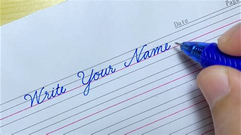 How To Write Name In Cursive Letters