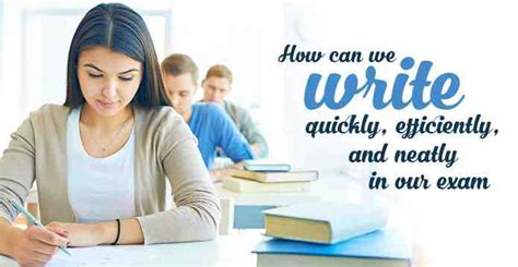 how to write neatly in exams