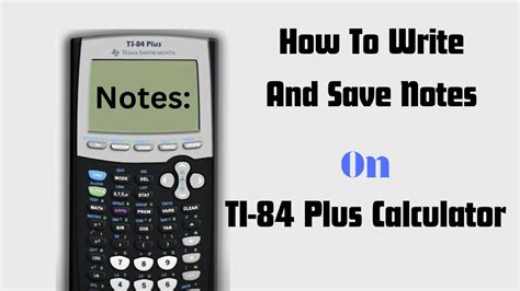 how to write notes in ti 84