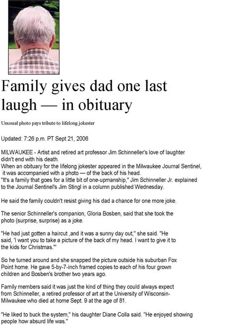 how to write obituary example