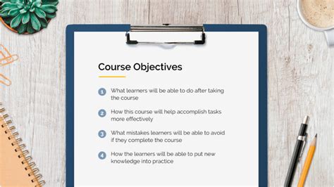 how to write objectives for a presentation ppt