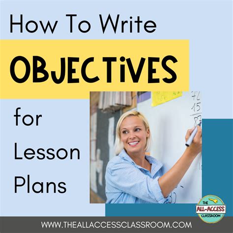 how to write objectives in lesson plan in english