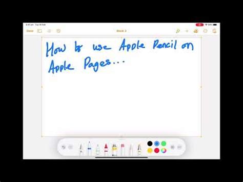 how to write on docs with apple pencil